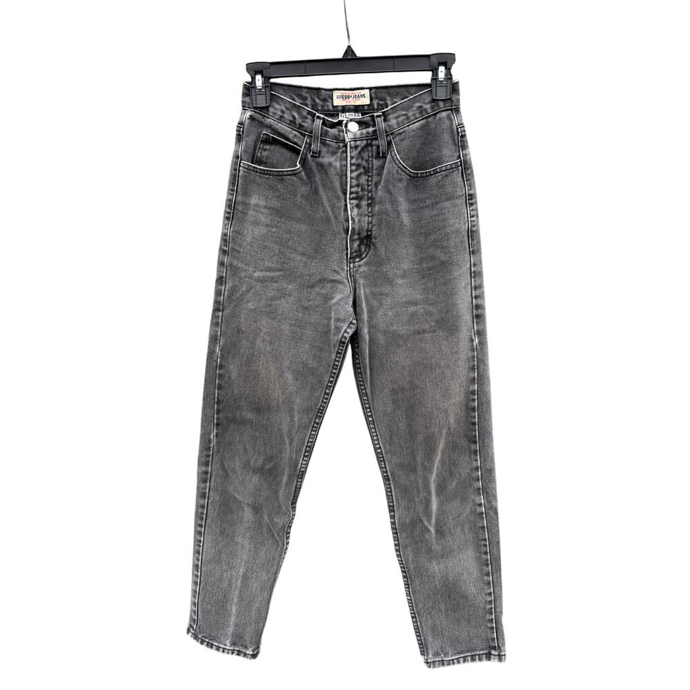 VINTAGE GUESS Gray High Waisted Tapered Jeans 28